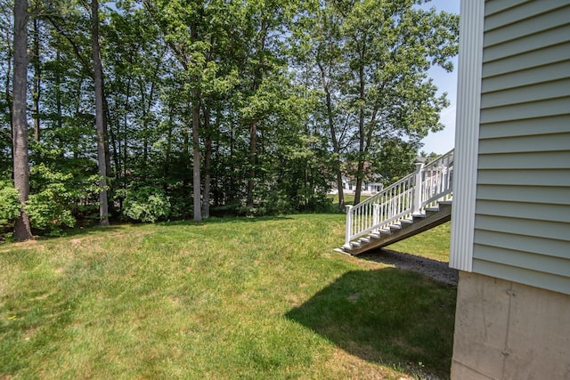 32 Saint Andrews Way, Londonderry, NH 03053 - view of grassy yard featuring stairs