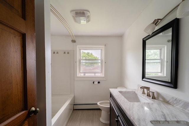 5 Gayle Dr Unit L, Derry, NH 03038 - full bath with plenty of natural light, vanity, and a baseboard heating unit