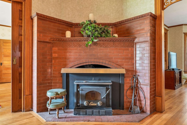 3 Fisher Pl, Claremont, NH 03743 - detailed view of wood finished floors and crown molding
