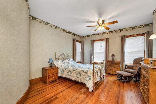 3 Fisher Pl, Claremont, NH 03743 - bedroom featuring hardwood / wood-style floors and ceiling fan