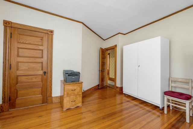 3 Fisher Pl, Claremont, NH 03743 - bedroom featuring ornamental molding and light wood-type flooring