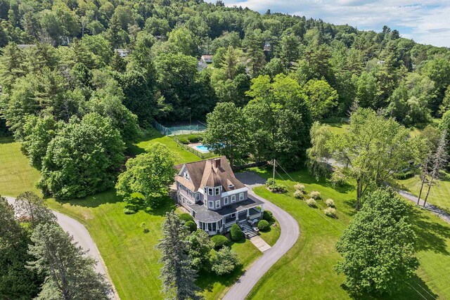 3 Fisher Pl, Claremont, NH 03743 - aerial view of property's location with a heavily wooded area