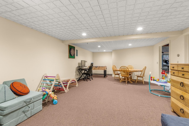 111 Katie Ln, Dover, NH 03820 - recreation room featuring carpet and recessed lighting