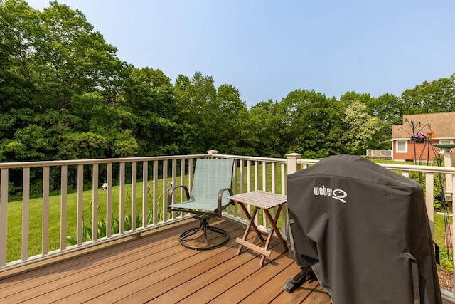 111 Katie Ln, Dover, NH 03820 - deck with grilling area and a yard