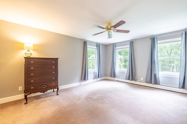 146 Old Sandown Rd, Chester, NH 03036 - spare room featuring ceiling fan and light colored carpet