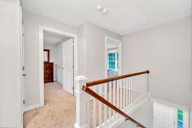 27 Westbrook Dr, New Ipswich, NH 03071 - hallway with an upstairs landing and light colored carpet