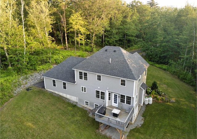 27 Westbrook Dr, New Ipswich, NH 03071 - view from above of property with a heavily wooded area