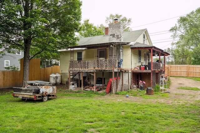 11 Providence Ave, Claremont, NH 03743 - back of house featuring a chimney