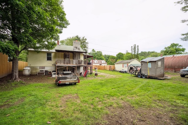 11 Providence Ave, Claremont, NH 03743 - view of yard featuring a shed and a deck