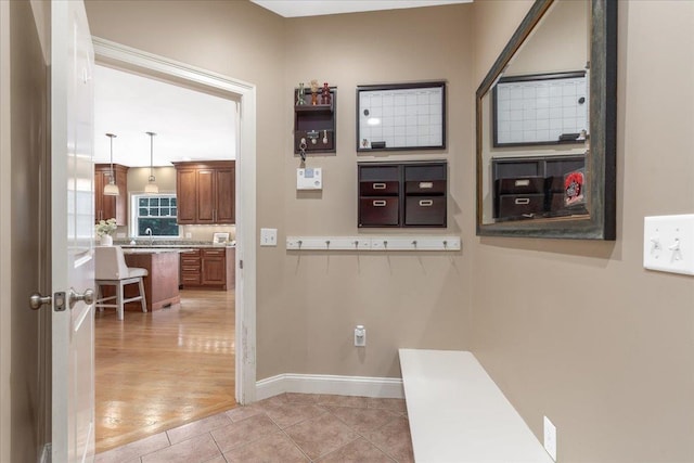 74 Settlers Ct, Bedford, NH 03110 - hall featuring baseboards and light tile patterned floors