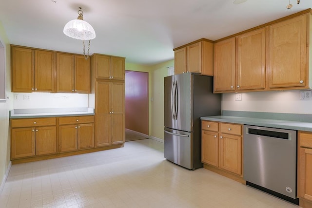 4 Appaloosa Ave, Pelham, NH 03076 - kitchen with stainless steel appliances, brown cabinets, and light flooring