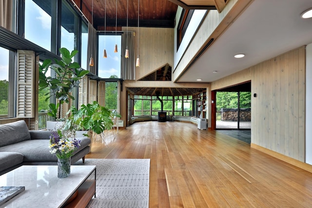 465 Pennell Rd, Chester, VT 05143 - common area featuring wooden walls