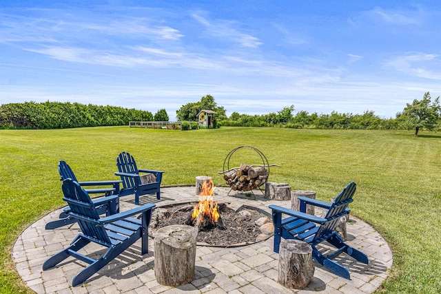 1549 Hinesburg Rd, South Burlington, VT 05403 - view of patio with a fire pit
