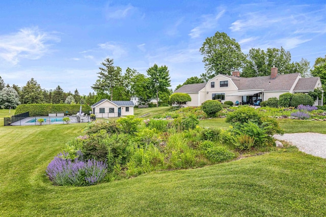 1549 Hinesburg Rd, South Burlington, VT 05403 - view of grassy yard with an outdoor pool