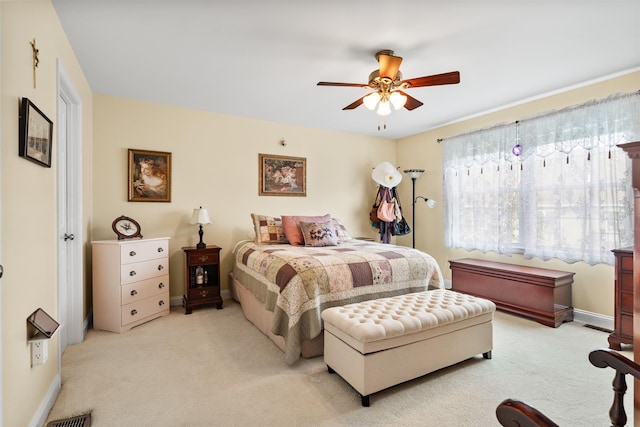 42 Leddy Dr, Epping, NH 03042 - bedroom with light colored carpet and a ceiling fan