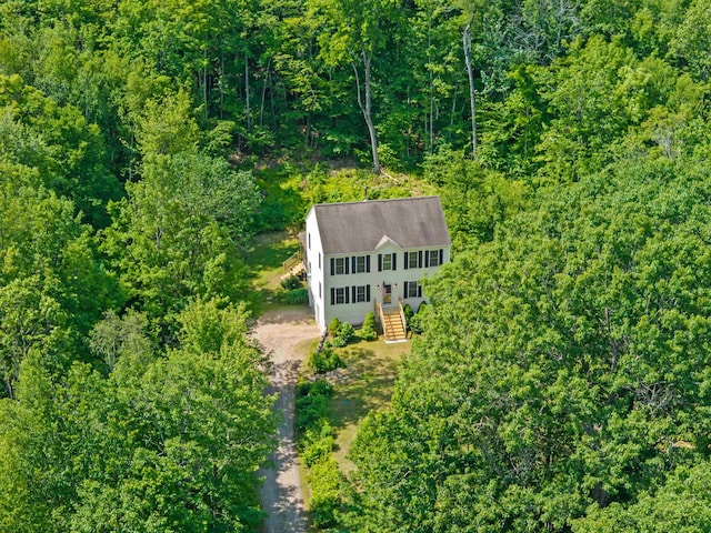 202 Cherry Valley Rd, Alton, NH 03810 - view from above of property featuring a heavily wooded area