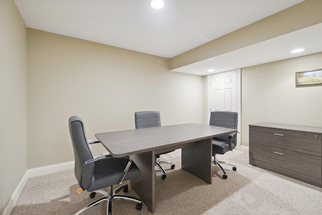 88 Stonehouse Rd, New London, NH 03257 - office area featuring carpet and recessed lighting