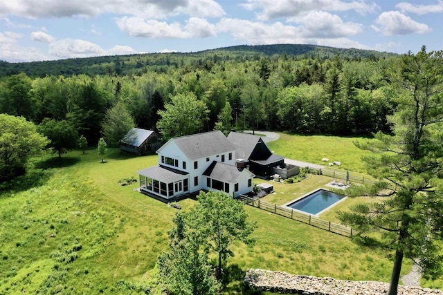 88 Stonehouse Rd, New London, NH 03257 - view of subject property featuring a forest and a pool area