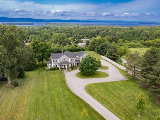 1411 Spear St, South Burlington, VT 05403 - aerial view of property and surrounding area featuring a forest and a nearby body of water