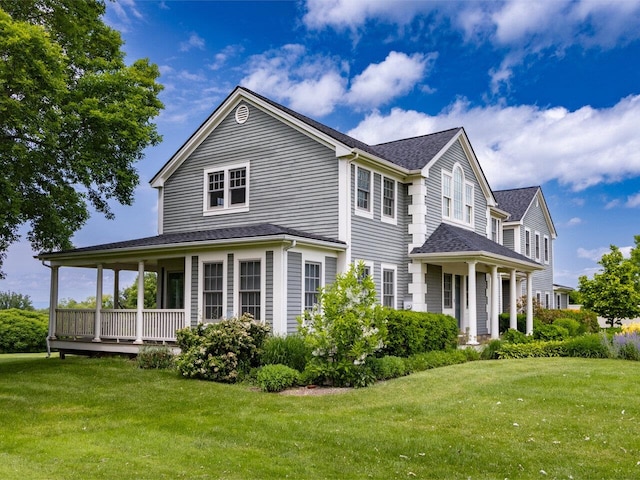 1411 Spear St, South Burlington, VT 05403 - view of front facade featuring a front lawn, roof with shingles, and a porch