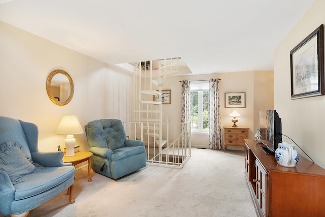 3 Chandler Dr, Atkinson, NH 03811 - living area with an upstairs landing and carpet