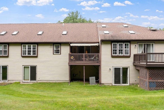 3 Chandler Dr, Atkinson, NH 03811 - back of house featuring a lawn and roof with shingles