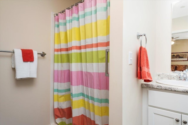 5 Rolling Hills Dr, Tilton, NH 03276 - bathroom with vanity and a shower with shower curtain