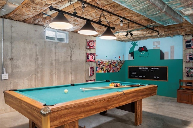 5 Rolling Hills Dr, Tilton, NH 03276 - playroom featuring billiards and concrete flooring