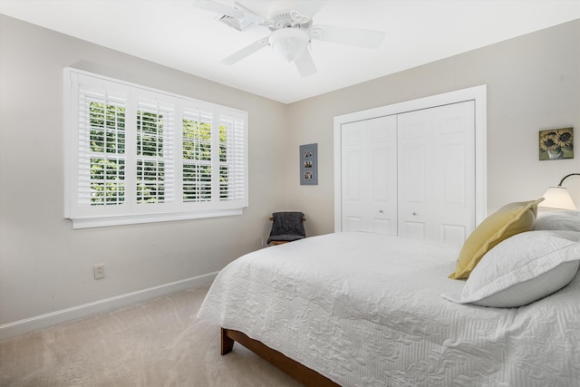11 Mcafee Farm Rd, Bedford, NH 03110 - bedroom featuring carpet floors, a closet, and ceiling fan