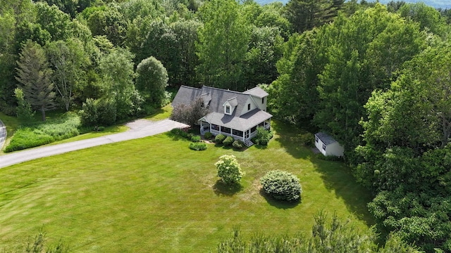 204 Mary Dr, Richmond, VT 05477 - aerial view of property and surrounding area featuring a heavily wooded area