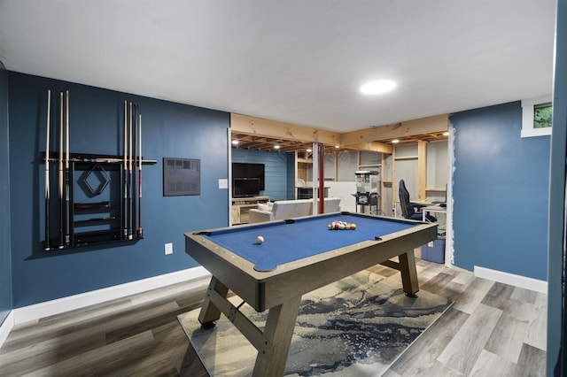 2 Ridgewood Dr, Kingston, NH 03848 - playroom with billiards table and wood finished floors