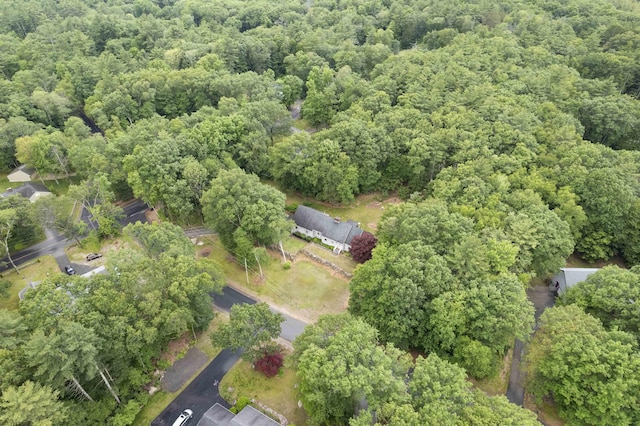 2 Ridgewood Dr, Kingston, NH 03848 - aerial view of property and surrounding area featuring a heavily wooded area