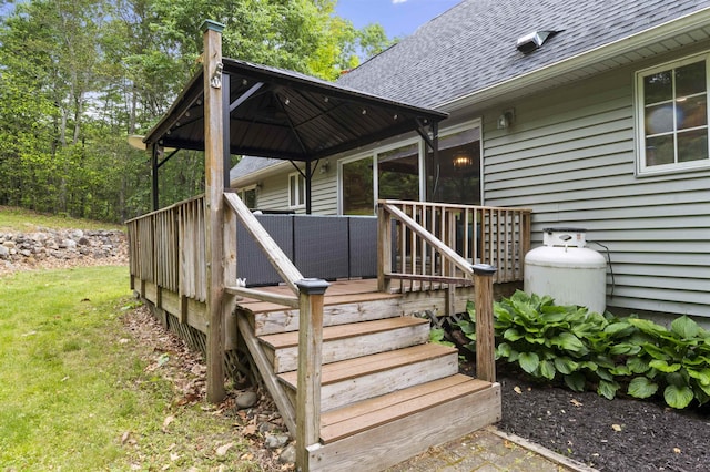2 Ridgewood Dr, Kingston, NH 03848 - wooden deck with a gazebo