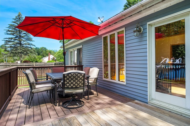 17 N Ave, Plaistow, NH 03865 - wooden deck with outdoor dining area