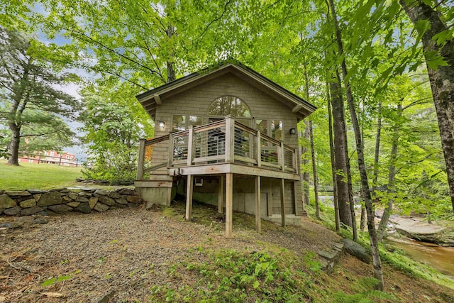 679 Kearsarge Rd, Conway, NH 03860 - rear view of property featuring a wooden deck