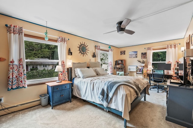 4 Sauer Ter, Durham, NH 03824 - bedroom featuring multiple windows, light colored carpet, and a baseboard radiator