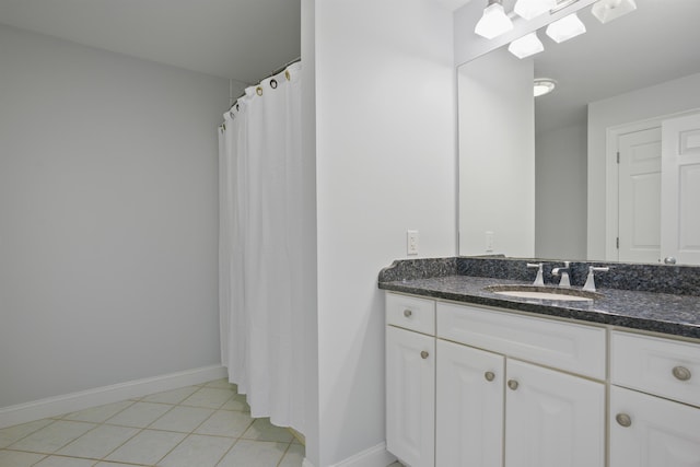 4 Chablis Ct, Bedford, NH 03110 - full bath featuring vanity, tile patterned floors, and a shower with curtain