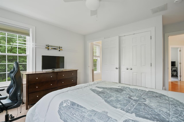 4 Chablis Ct, Bedford, NH 03110 - bedroom featuring a closet and a ceiling fan