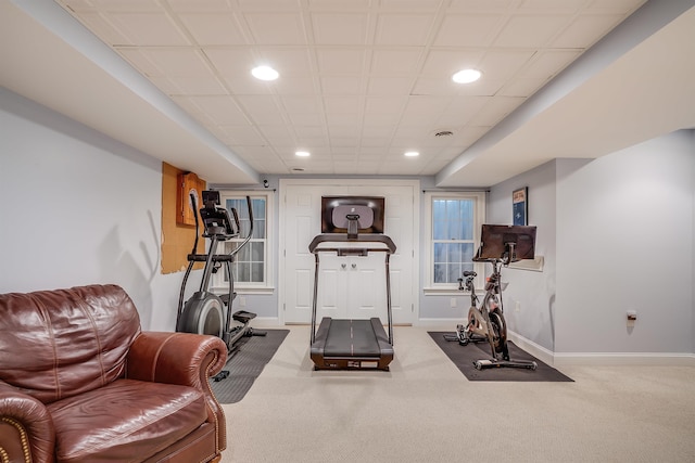 4 Chablis Ct, Bedford, NH 03110 - exercise room with carpet flooring and recessed lighting