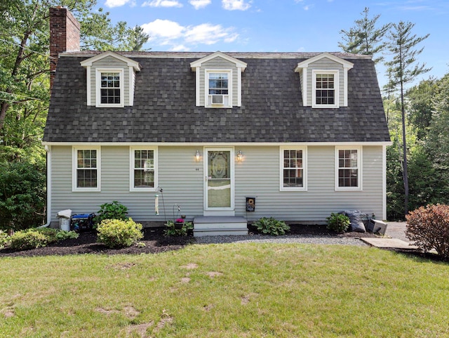 44 Mcquade Brook Rd, Bedford, NH 03110 - colonial inspired home featuring roof with shingles, a chimney, and a front yard