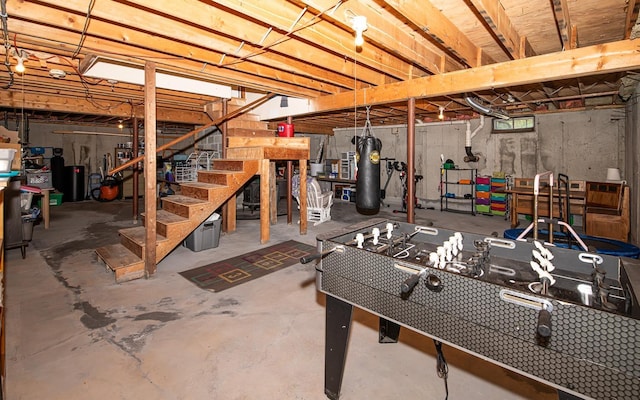 33 Hillside Rd, Kingston, NH 03848 - unfinished basement with stairway