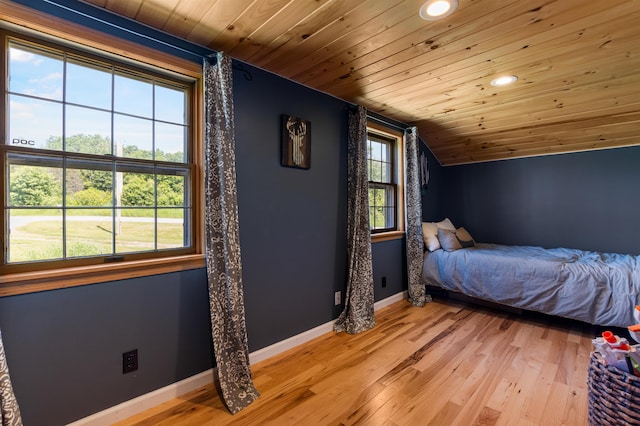 174 E Colebrook Rd, Colebrook, NH 03576 - bedroom featuring wooden ceiling, recessed lighting, and light wood finished floors