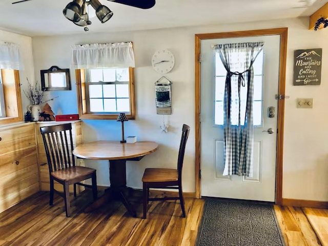 174 E Colebrook Rd, Colebrook, NH 03576 - dining room featuring wood finished floors and baseboards