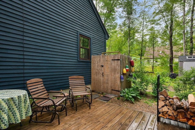 85 Lakeview Ave, Bristol, NH 03222 - deck with a shed