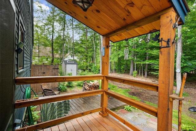 85 Lakeview Ave, Bristol, NH 03222 - deck with a storage shed