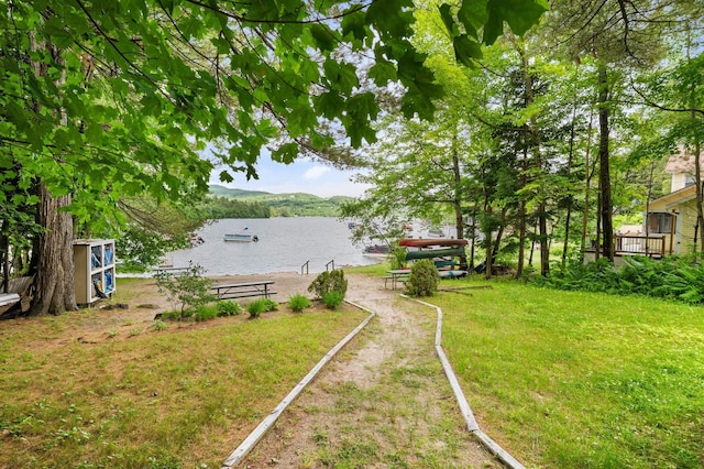 85 Lakeview Ave, Bristol, NH 03222 - view of grassy yard with a water view