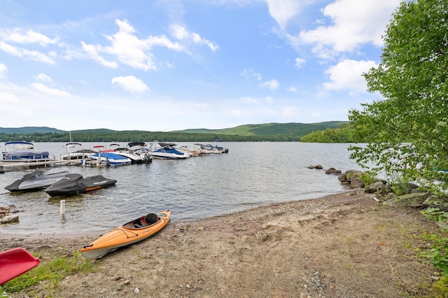 85 Lakeview Ave, Bristol, NH 03222 - water view featuring a boat dock