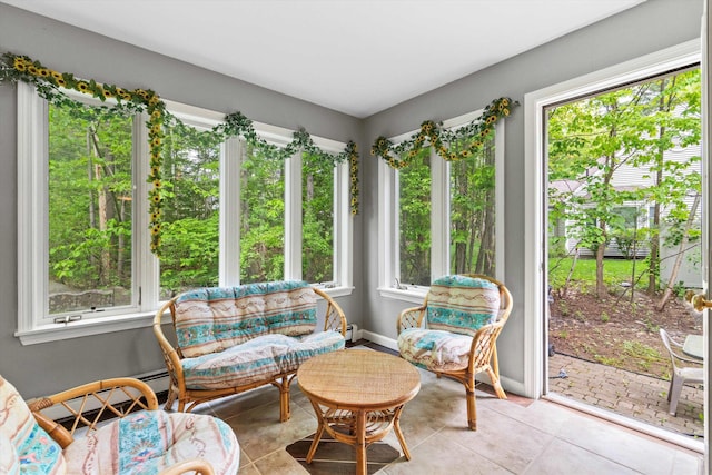 25 Sweetbrier Way, Laconia, NH 03246 - sunroom / solarium featuring tile patterned flooring and baseboard heating