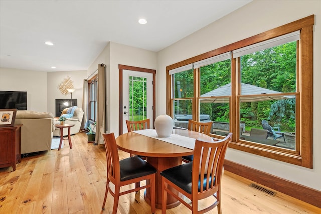 10 Benjamins Way, Hollis, NH 03049 - dining area with light wood-style floors and recessed lighting