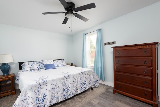 24 Church St, Wakefield, NH 03872 - bedroom featuring wood finished floors and ceiling fan